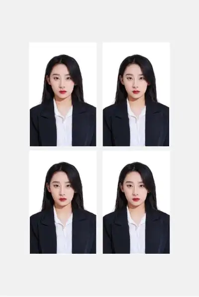 2寸白底证件照模板