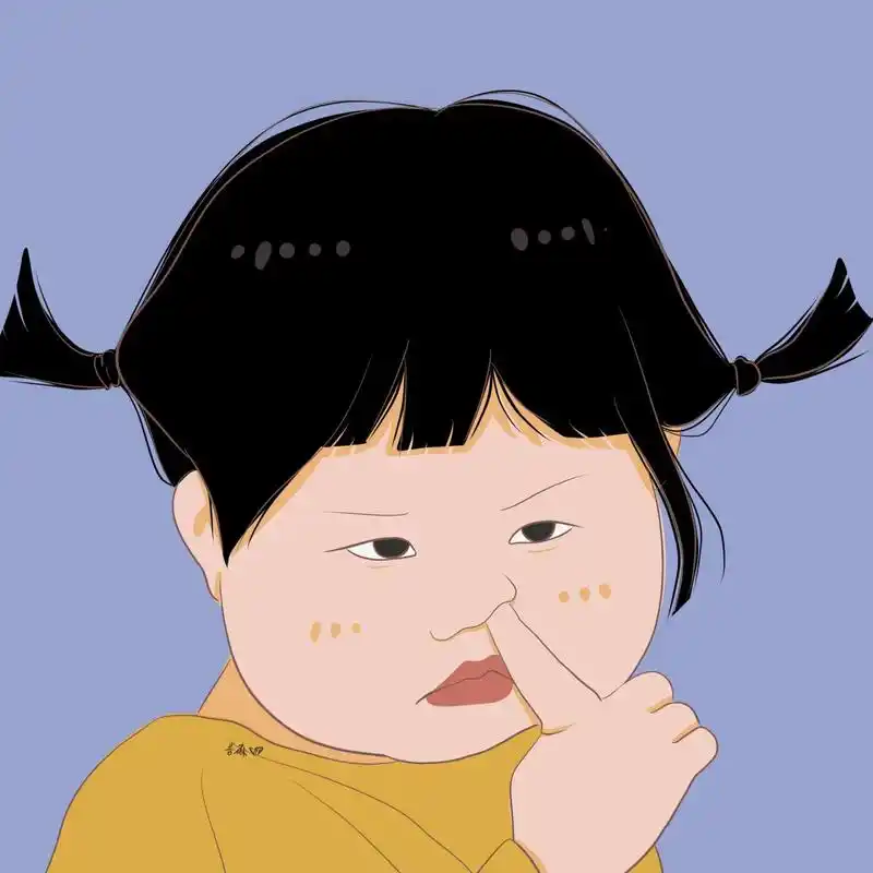 插画 | 头像 | 挖鼻孔的小天使 图片92二改92商用92去签名 搬运