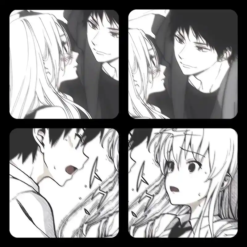 扣1在除夕夜被crush表白#动漫情头 #情侣头像 #黑白漫 - 抖音