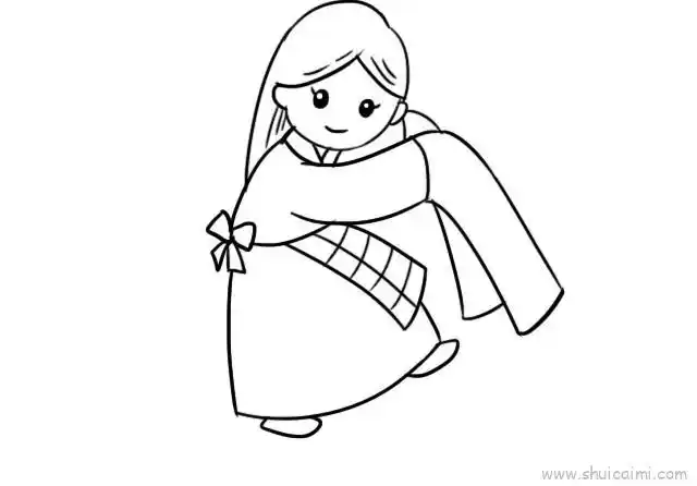 藏族服饰儿童画怎么画 藏族服饰简笔画图片大全