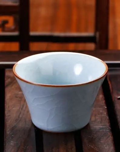 束氏汝窑玛瑙釉笑口杯(含包装)