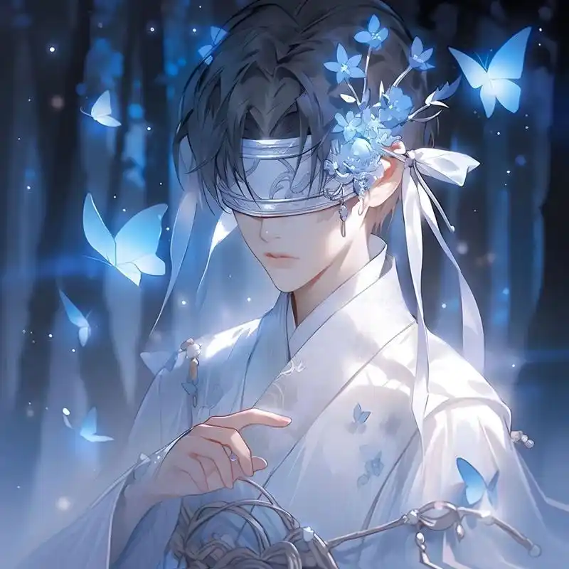 国风蓝色系情侣头像‖古风情侣头像