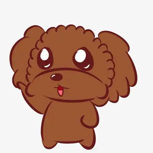 手绘卡通可爱泰迪宠物狗