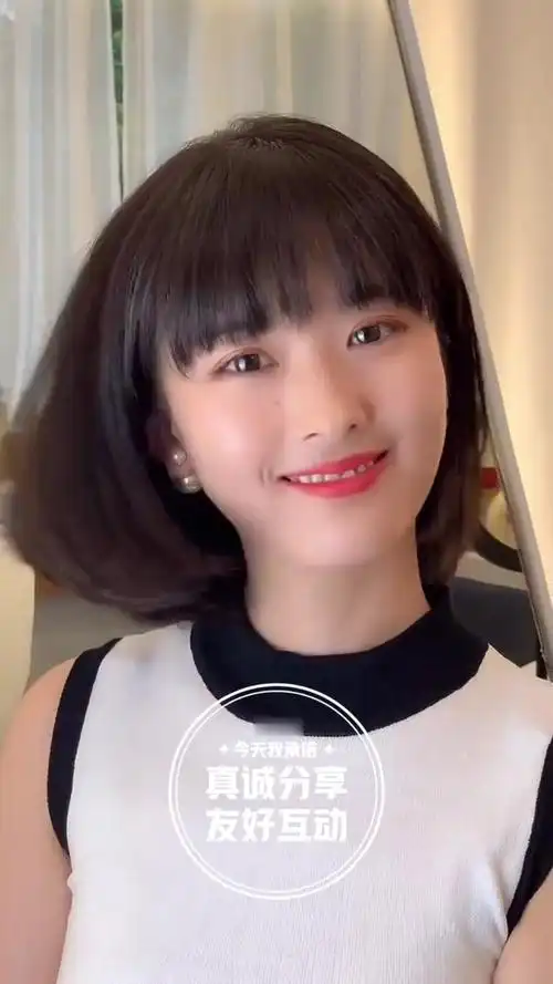 适合发量多粗硬发质剪的女生短发发型太甜了