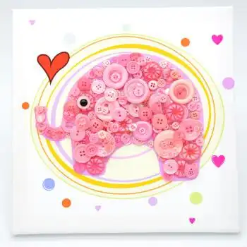 ins抖音同款儿童彩色纽扣粘贴创意diy手工制作材料包礼物幼儿园小学生