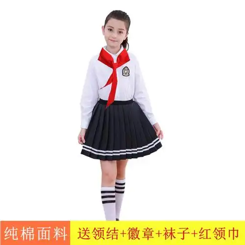 中小学生大合唱表演服装 儿童合唱团朗诵演出服英伦风校服幼儿园服 -