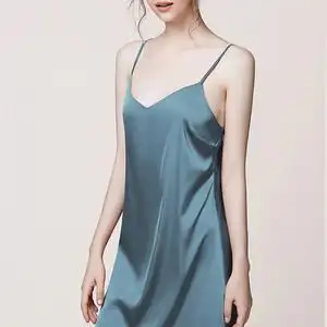 冰丝性感睡裙女夏季薄款真丝打底吊带短裙丝绸诱惑火辣睡衣