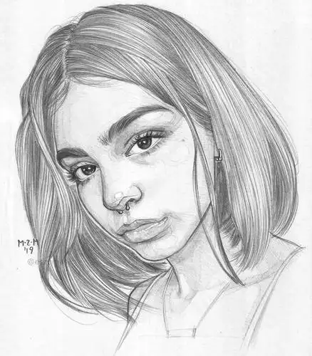 细腻动人的美女铅笔肖像画,如此迷人!