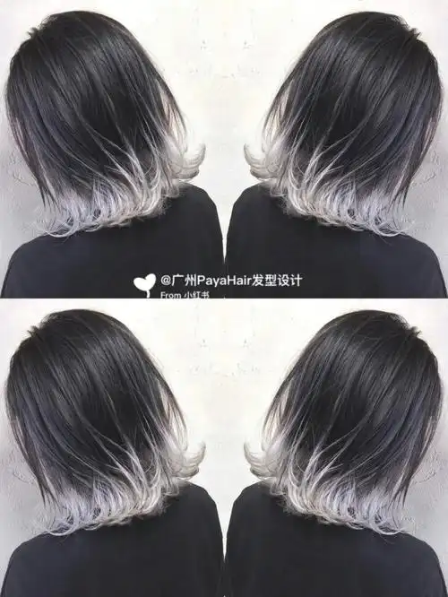 短发染这个发尾染灰色太好看了吧太绝了