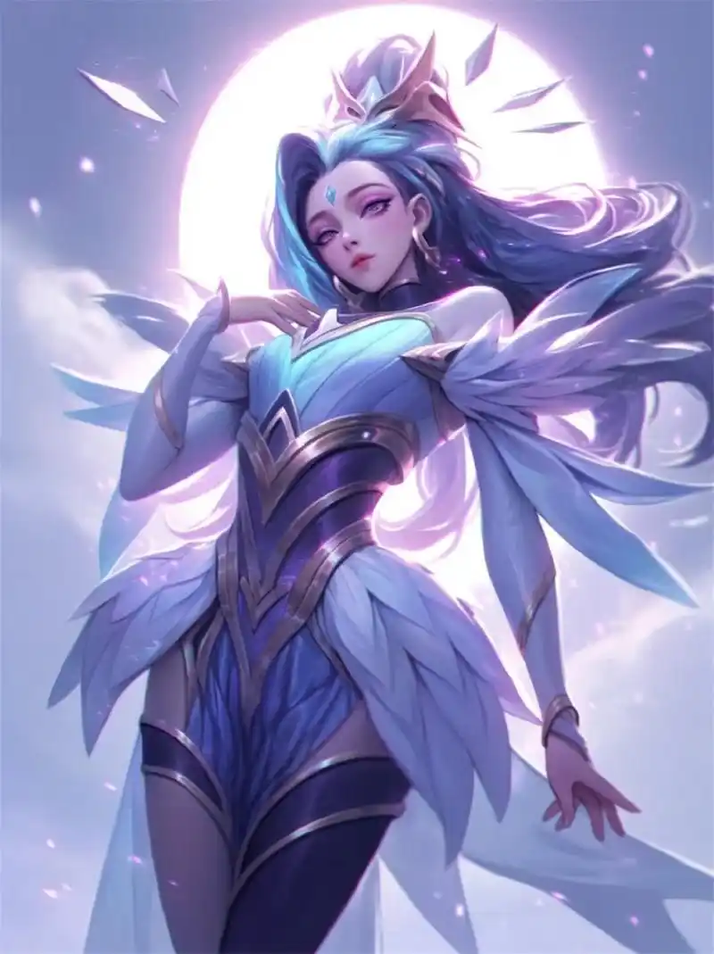 英雄联盟戴安娜  皎月女神·黛安娜是moba竞技网游《英雄联盟》中的