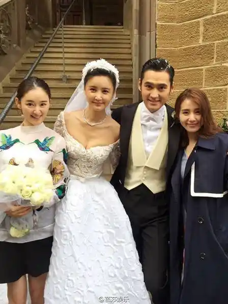 袁弘张歆艺德国古堡大婚 伴娘伴郎颜值爆表