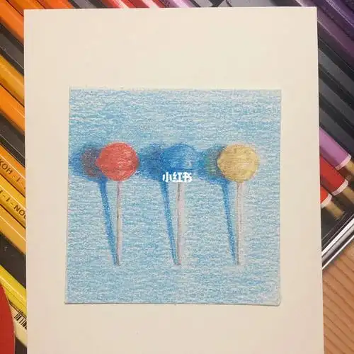 彩铅手绘棒棒糖