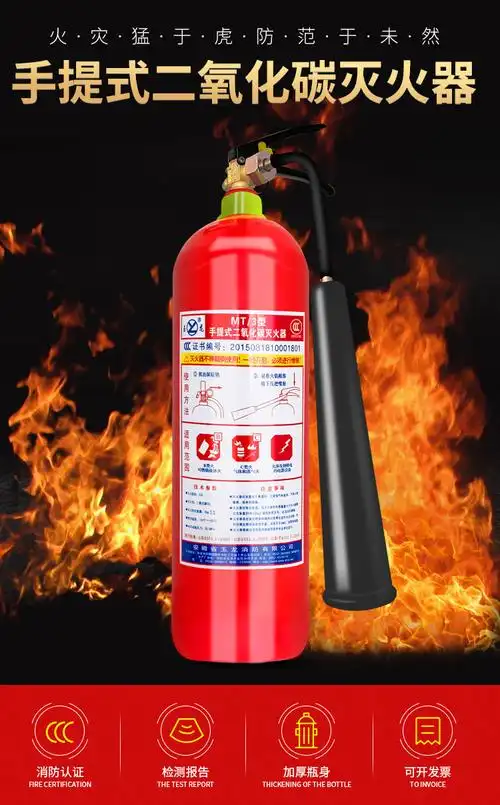 cklde手提式二氧化碳灭火器三公斤箱子2只组合套装3kg5kg干冰消防器材