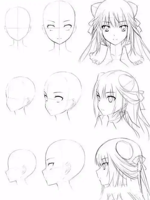 正面和侧面人物画法