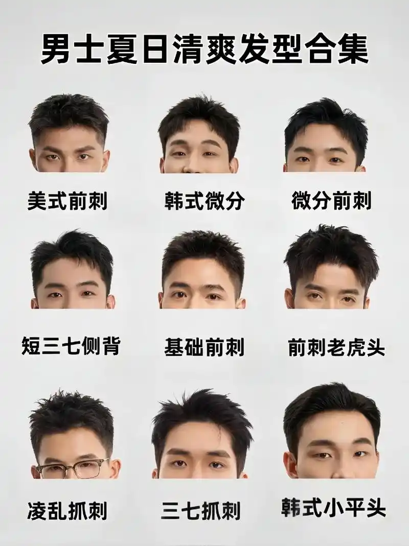 男士夏日清爽发型合集!