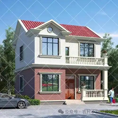 20万左右的农村2层别墅推荐24新款农村110㎡内的自建房别墅户型