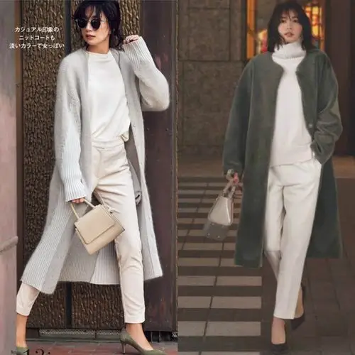 一条白色裤子,让秋冬穿搭变"轻盈"
