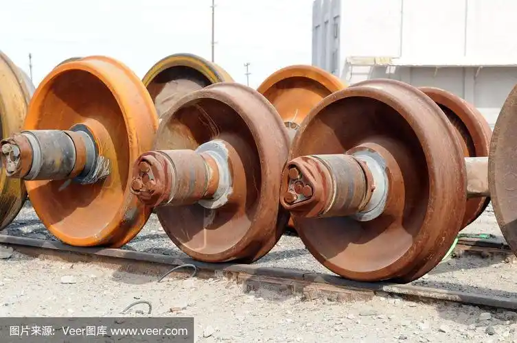 地面上的火车车轮