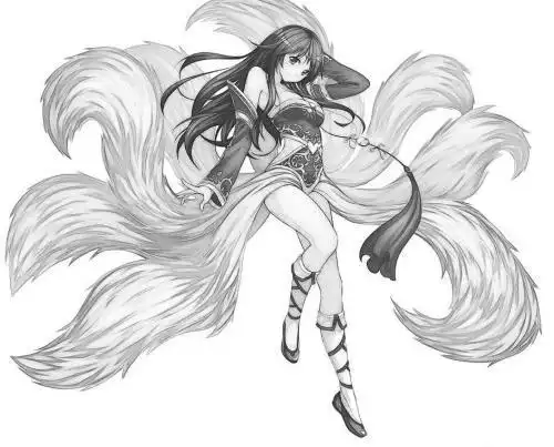 九尾狐妖怎么画不要简笔画