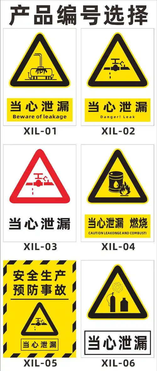 当心泄漏安全标识牌危险化学品废物存放小心电池瓶泄露燃烧警示牌当心