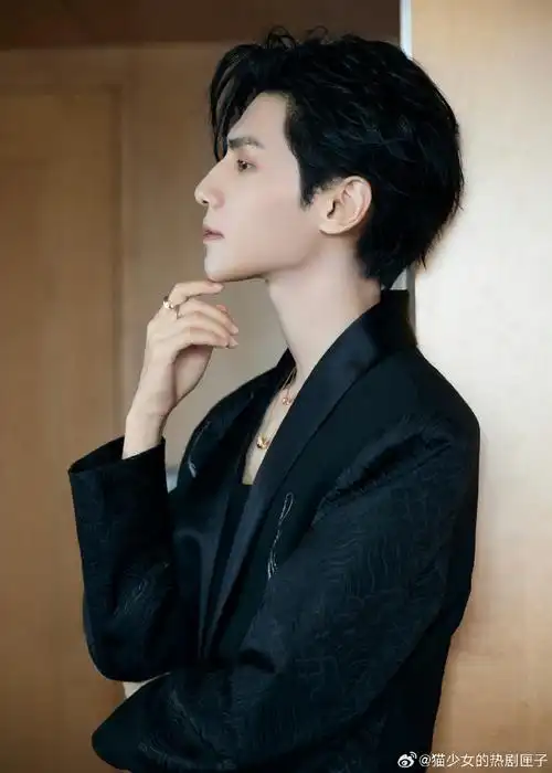 罗云熙莲花刺绣西装