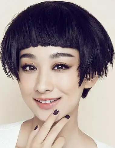 齐刘海长发发型