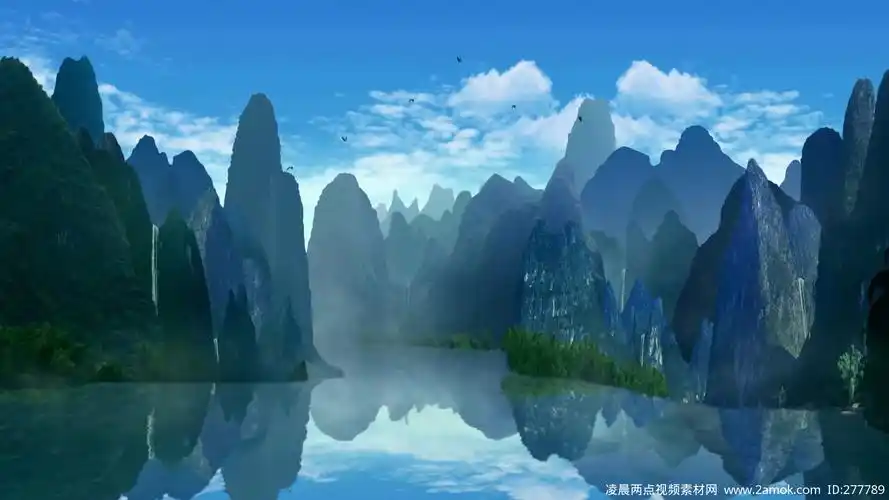 花桥流水背景视频素材演出晚会舞台led大屏舞台背景