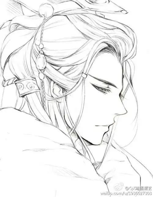 求简易的素描美男图(古装,动漫,现代)都行最后乱入下超喜欢的图:话说