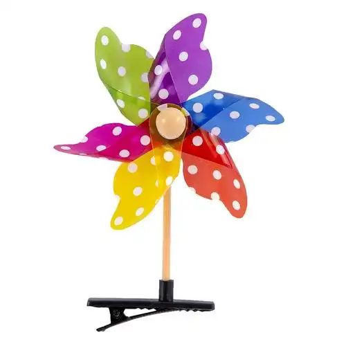 卖萌风车发夹创意迷你小风车夹地推扫码小礼品开学奖励儿童玩具