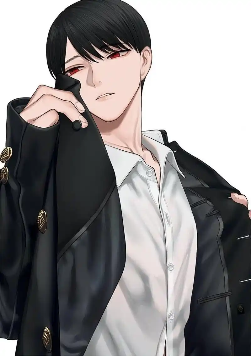 黑发红瞳妖冶蛇系美男插画,这样撩人的小哥哥你们喜欢吗?