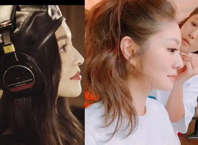 不少网友表示安以轩晒出的这张侧颜照撞脸了angela张韶涵,两位都是年