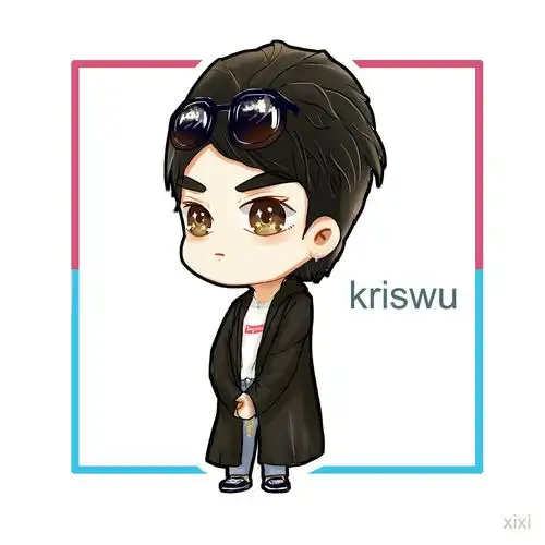 吴亦凡,男头卡通,明星,男神,手绘漫画吴亦凡 kris 男头 壁纸 手绘漫画