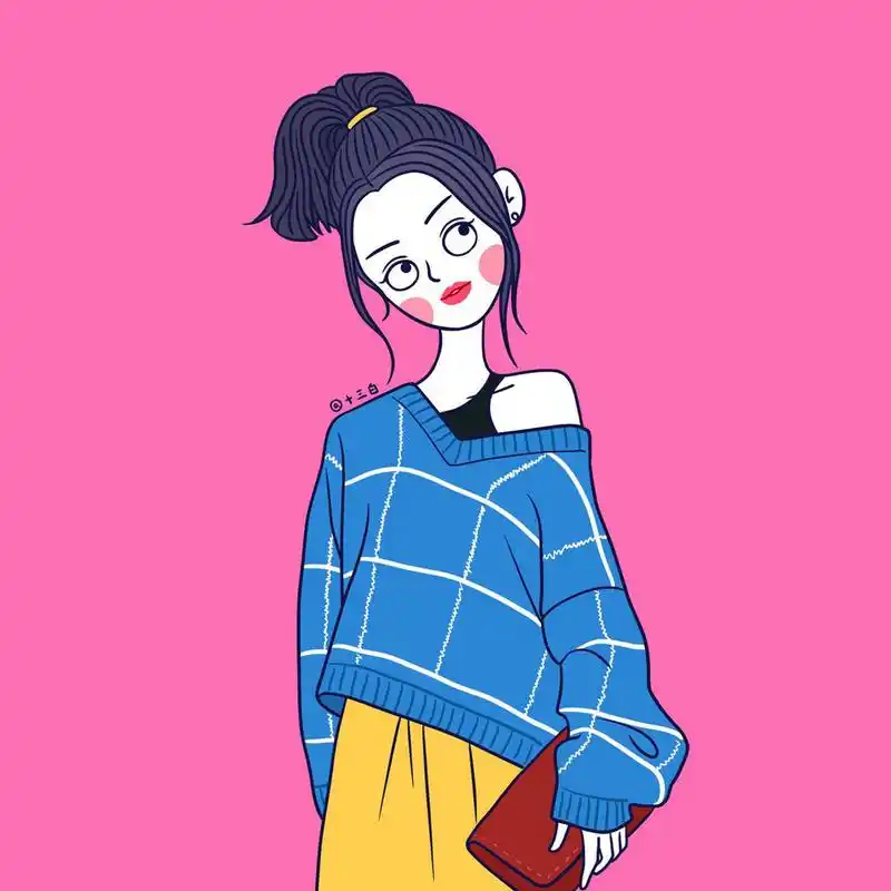 春秋穿搭小插画 女生头像 时尚形象漫画原创 喜欢就点赞存图哦[微笑]