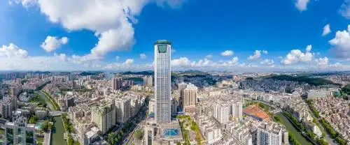 中国广东省东莞市虎门镇航拍风光