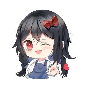 比心女孩手绘漫画微笑女孩psd