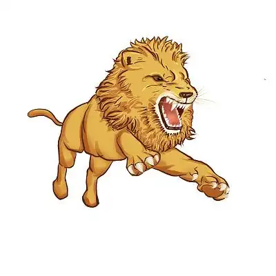奔跑的狮子元素卡通动物黄色狮子png素材小狮子元素