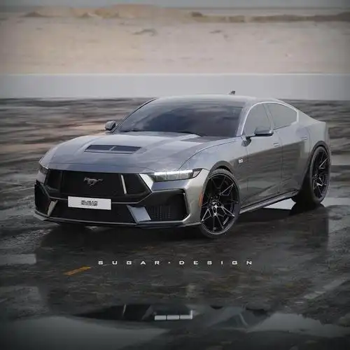 全新福特野马s650四门轿跑车效果图看起来非常漂亮,这是设计