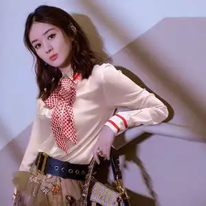 赵丽颖明星同款2021春装新款气质设计感飘带蝴蝶结长袖衬衫上衣女