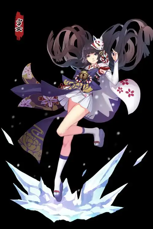 阴阳师 雪女 画师:zxj 本作品pixiv id=59322996