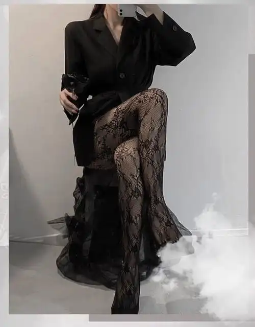 踏司红网红蕾丝情趣丝袜性感内衣黑丝夫妻用品诱惑女 【白色】开裆