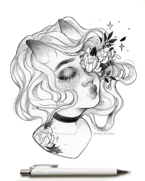 暗黑系的魔女插画,想换头像的赶紧收藏起来吧!