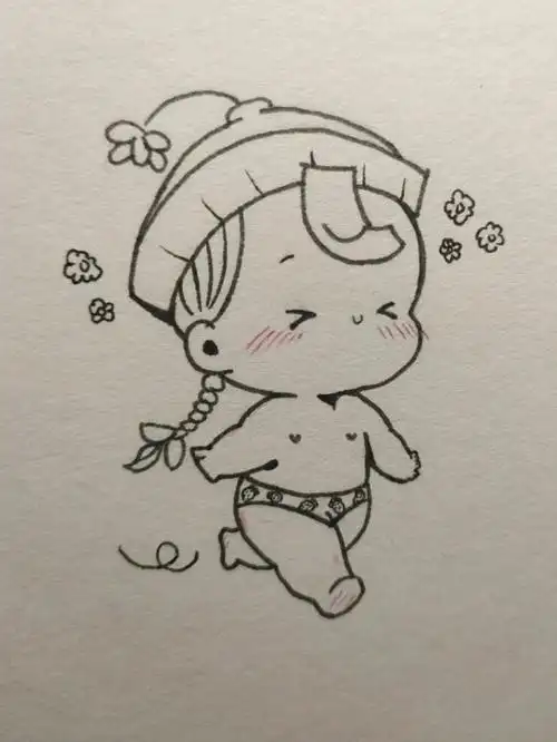 教你画一只穿裤裤的小僵尸