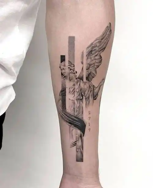 上海纹身店,浦东由龙纹身工作室 天使纹身图案分享_位置_守护_胸口