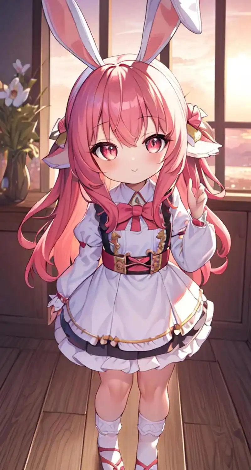 欧尼酱~来养成你的粉发少女吧!#傲娇壁纸 #兔耳 #猫耳  - 抖音