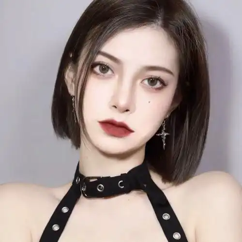 一折中分假发女短发bobo头