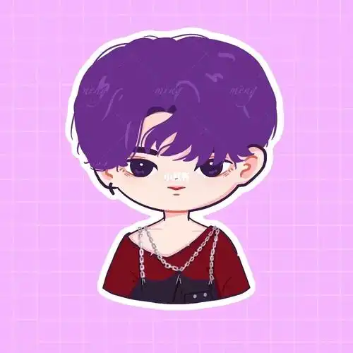 q版人物  #头像  #黄明昊  #justin黄明昊  #约稿