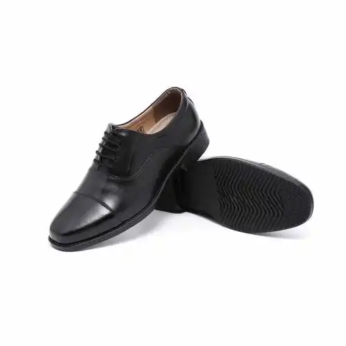 三接头校尉皮鞋军皮鞋男士正装皮鞋春秋商务正装免系带潮流时尚低帮单