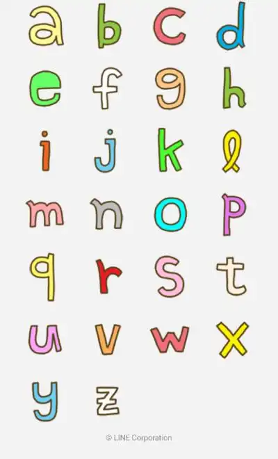 手帐素材|贴纸|line|pop小写字母