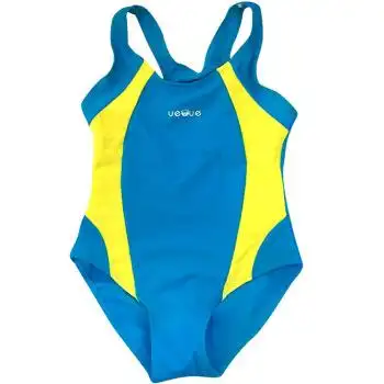 莱辛格 儿童泳衣连体三角款中小童宝宝游泳衣 hr01-黄蓝 8码