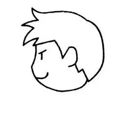 9月最新人物侧面简笔画 敬礼人物侧面简笔画